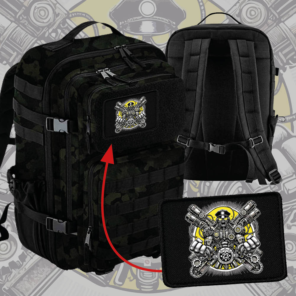 Batoh s vyměnitelnými patchemi 35L